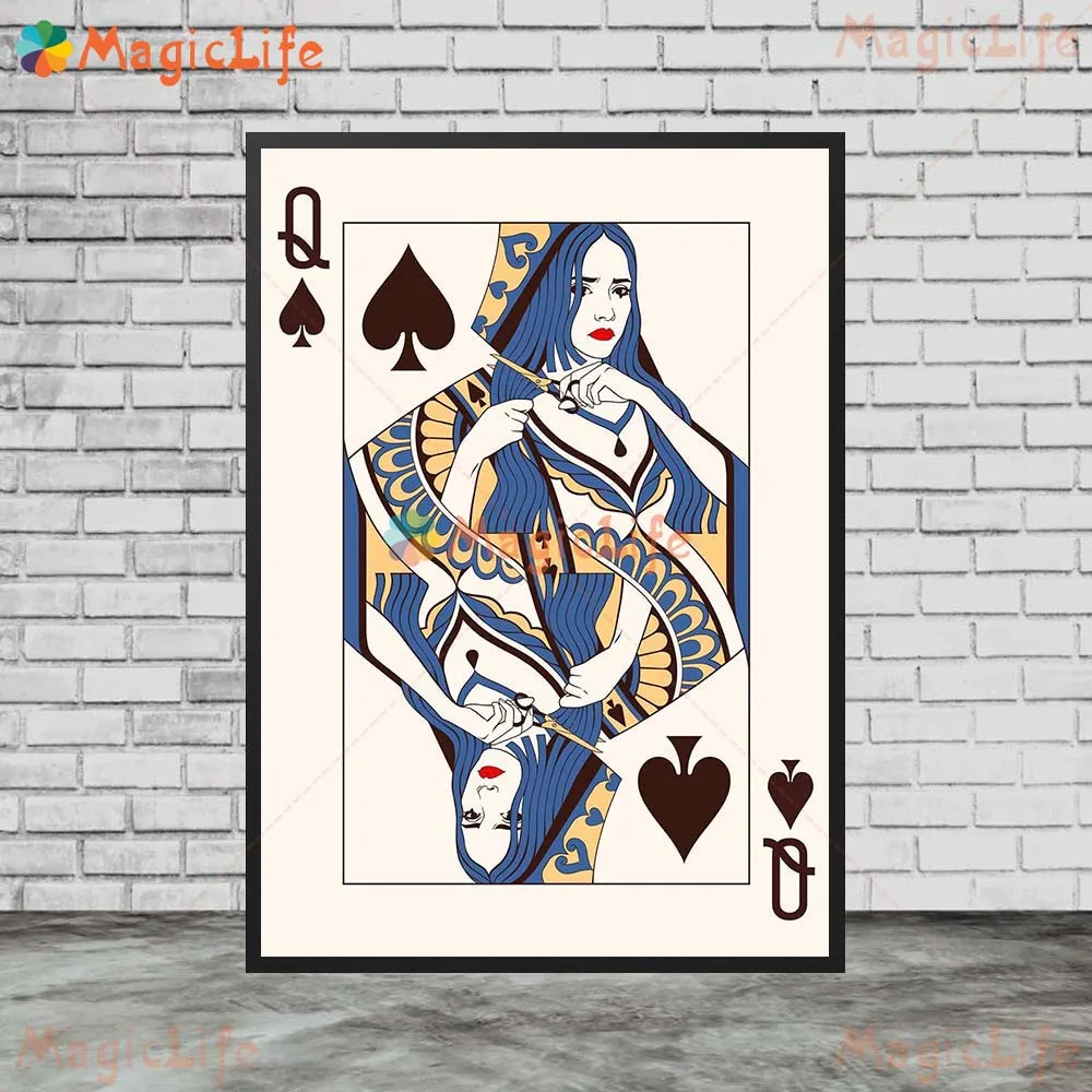 Vintage Poker Las Vegas Casino Playing Cards Wall Art Canvas Painting  Nordic Poster Wall Pictures For Living Room Home Decor - AliExpress
