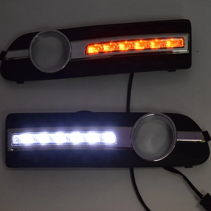 СВЕТОДИОДНЫЙ DRL Дневной светильник противотуманная фара автомобиля 12V для бега светильник s для Volvo S80 2009-2013