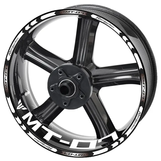 Motocicleta reflexiva mt07 roda adesivos aro decalque logo definido para yamaha mt 07 2020 2021 2