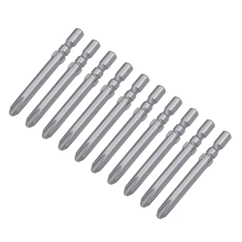 

uxcell 10pcs Phillips Bits 4mm Round Shank 40mm Length Cross 4PH2 Magnetic Screw Driver S2 Screwdriver Bit
