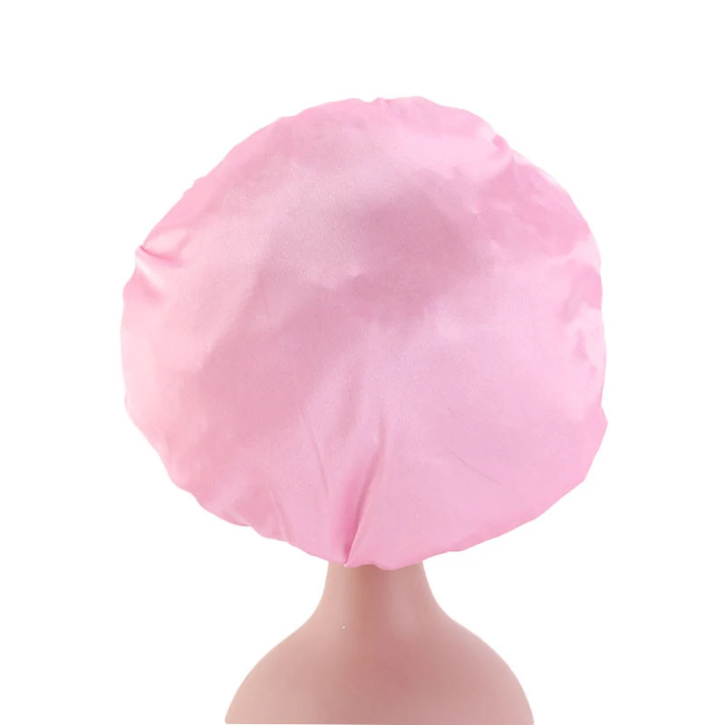 Kids Satin Bonnet Cap Solid Color Turban Chemo Hat Girl's Wide Elastic Band Solid Night Sleep Beanies Skullies Chemo Cap Fashion