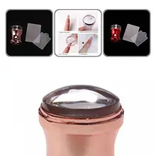 

Transparent Head 1 Set Mini Manicure Stamper Nail Art Tool Reusable Nail Art Stamper Compact for Professional