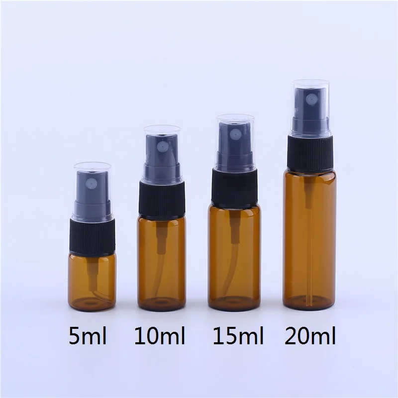 500pcs 5ml 10ml 15ml 20ml Glass Spray Empty Perfume Atomizer Bottle Small Test Tube Amber Vials | Красота и здоровье