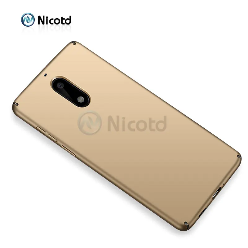 Для Nokia 7 plus 360 Роскошный Матовый Жесткий пластик чехол для Nokia 8 6 3 5 полный Чехол жесткий чехол задняя крышка тонкий модный чехол для телефона s - Цвет: Gold