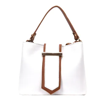 

Fashion Women Diagonal Package Hasp Purse Shoulder Bag Patchwork Phone Bag Bucket Bag European And American Popular Bag 1219