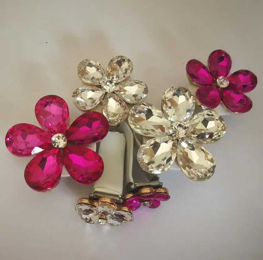 

JOORMOM 10pcs/set DIY Three crystal flower shape car outlet decoration jewelry car outlet fragrance handmade