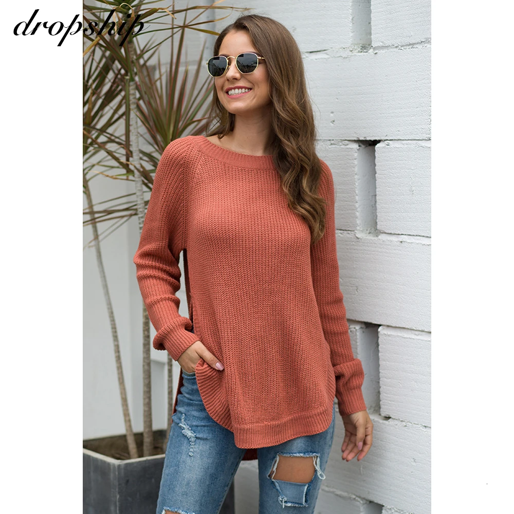 

2019 Autumn And Winter New Women O Neck Sweater All-match Long Sleeved Shirt Sweaters Loose O Neck Female Thread Pullover Jumper