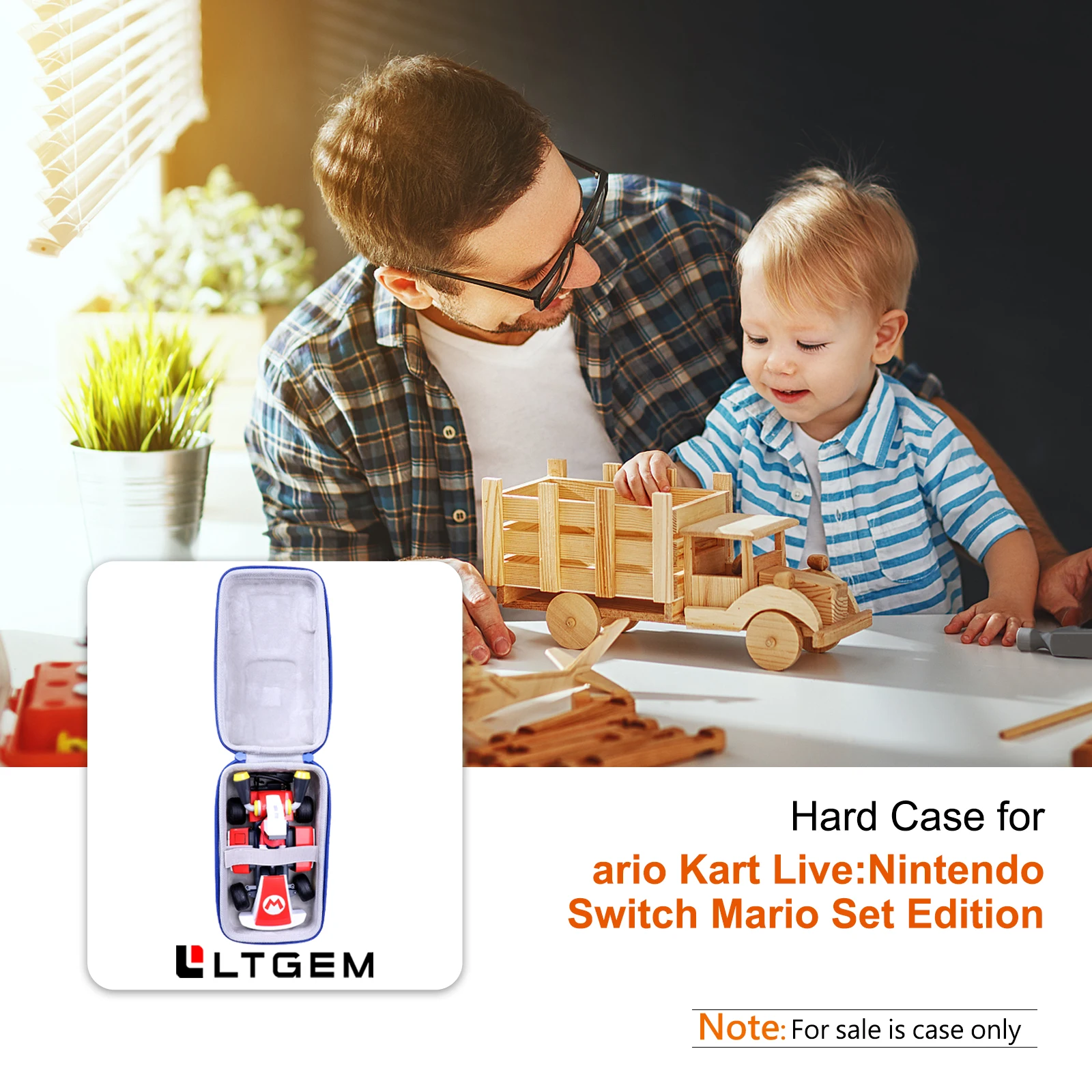 Custodia Rigida Impermeabile Eva Rossa Ltgem Per Mario Kart Live: Circuito Domestico-Set Mario-Nintendo Switch Mario Set Edition
