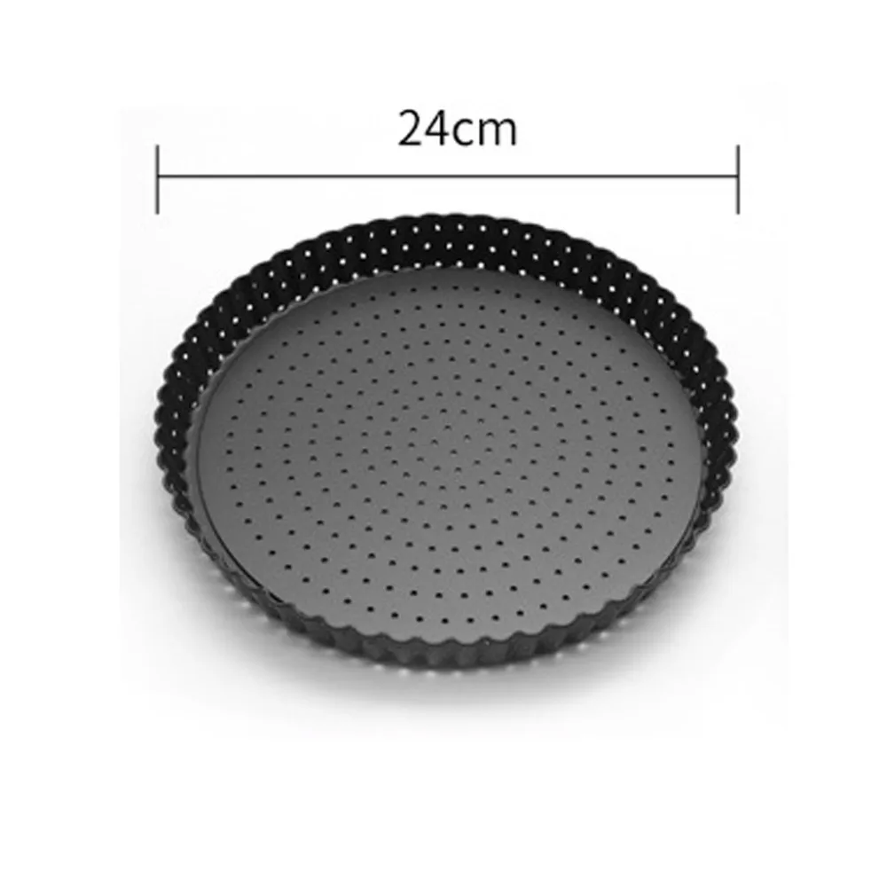 Pizza mold baking tray thick non-stick pan live pizza tray punching 5 inch 8 inch 9 inch with hole pizza baking pan porous 30S12 (6)