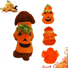 Одежда для домашних животных на Хэллоуин, одежда для собак, футболка для собак картина с изображением тыквы, Полярного щенка, пальто на Хэллоуин, одежда для домашних животных, одежда для домашних животных с героями мультфильмов