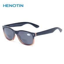 Бифокальные очки для чтения, серые линзы, модные мужские и женские весенние шарнирные пластиковые очки для пресбиопии, солнцезащитные очки для рыбалки на открытом воздухе