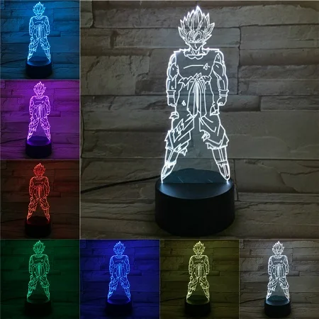 I VCity 3D ночник Dragon Ball серии Goku мультфильм рисунок Touch беспроводной USB лампа атмосферное освещение домашний магазин стол современный декор - Испускаемый цвет: I