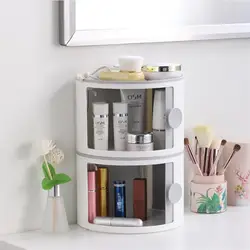 Organizador de maquillaje para el hogar, caja de pañuelos de plástico multifuncional para baño, oficina, almacenamiento impermeable sin perforaciones