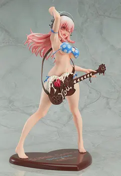 

25cm Super Sonico Guitar Anime Girl Figure Sexy Beauty Adult Swimsuit Bikini 1/6 Scale Gifts Figurine Sexy Hot Colection Toys