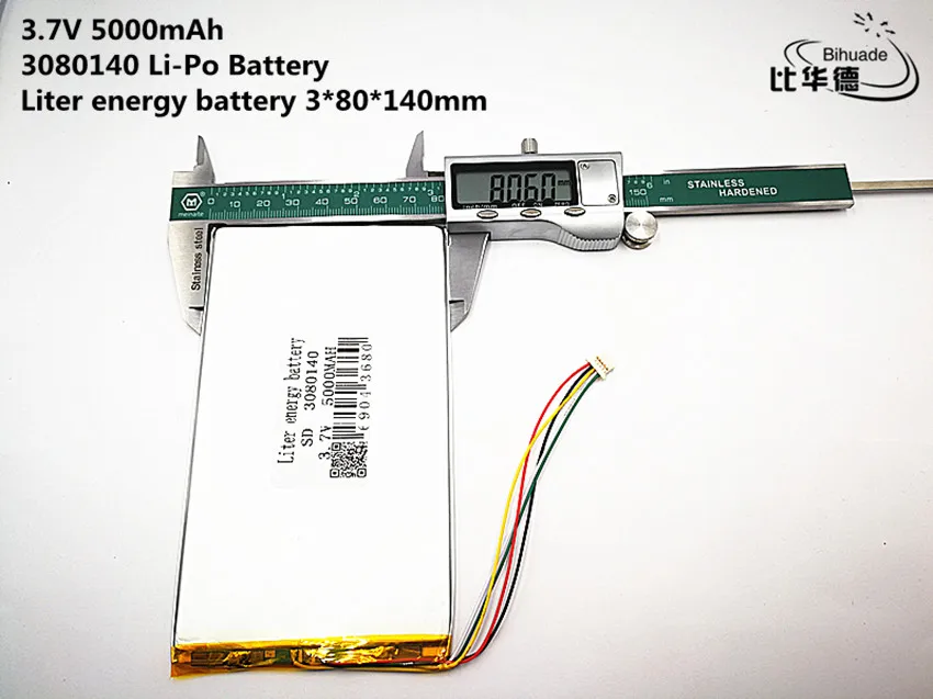 5P2. 0 Высококачественный аккумулятор для планшета 3,7 V 5000mAH 3080140 полимерный литий-ионный/литий-ионный аккумулятор для планшетных ПК