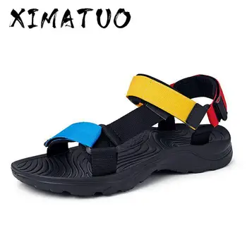 

New Summer Outdoor Men Flats Casual Beach Athletic Shoe Breathable Sport Sandals Open Toe Sandals Non-Slip Flat men shoes
