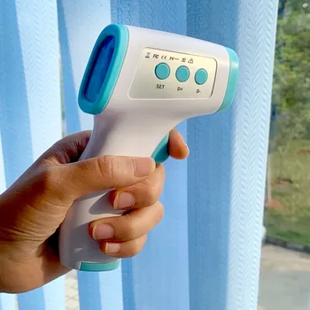 

Backlit Thermometer Non-contact Temp Measure Digital Infrared Forehead Body Temperature Meter Gun Handheld Digital LCD Display