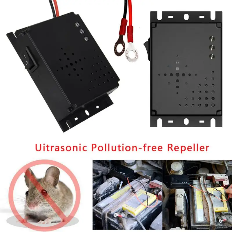 Non-Toxic Ultrasonic Car Mouse Repeller DC 12V Rat Rodent Pest Animal Deterrent Household Repelling Device | Автомобили и