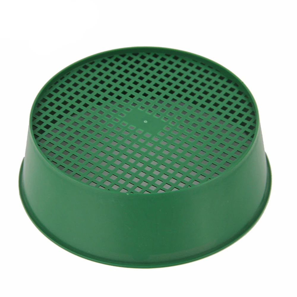 

2pcs Garden Sieve Green Supplies Plastic Gravel Stone Mesh Sifter Tray