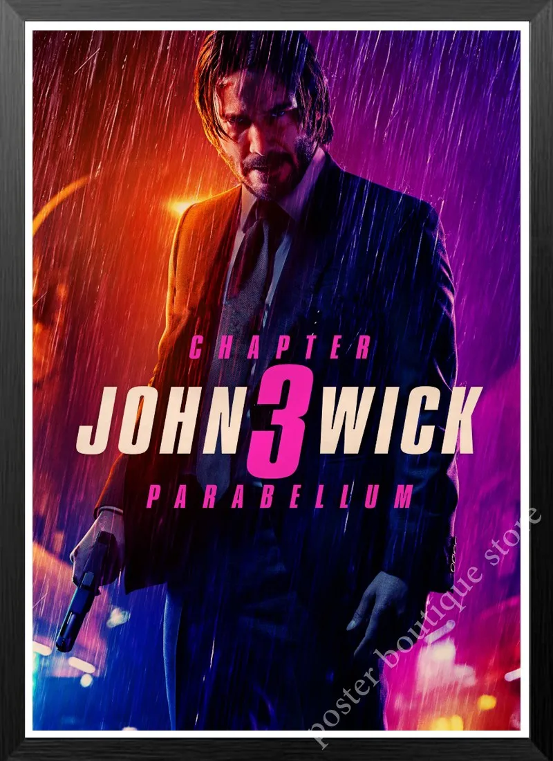 Плакат Джон фитиль/постер фильма Keanu Reeves/ВИНТАЖНЫЙ ПЛАКАТ/украшение гостиной/домашний кафе бар плакат на крафт-бумаге стикер на стену - Цвет: 16