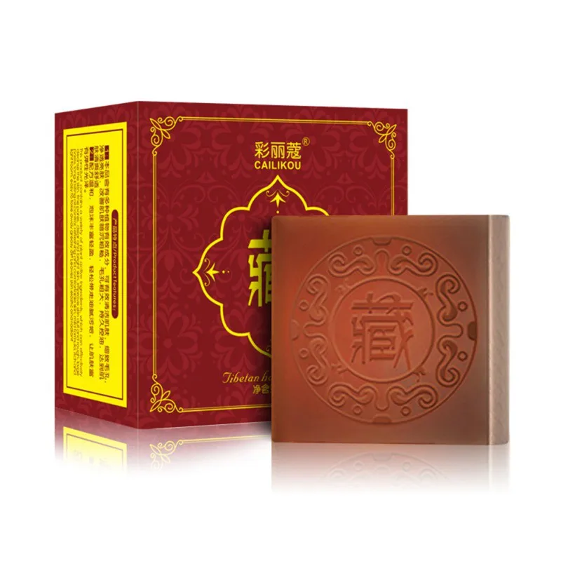Tibetan Handmade Soap Moisturizing Oil-control Shrinking Pores Anti Mites Anti Acne Cleansing Soap 100g