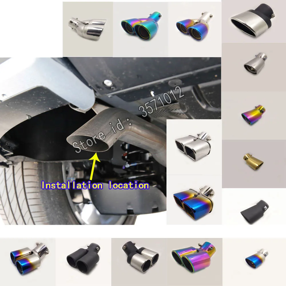 For Peugeot 3008 GT 3008GT Car Muffler Exterior Back End Pipe Dedicate Exhaust Tip Tail Outlet Ornament Vent