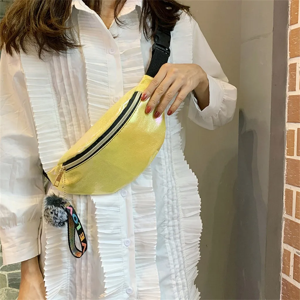 Спортивная модная женская сумка на пояс с блестками из искусственной кожи сумки на плече на груди модная сумка для телефона# xm3