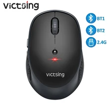 VicTsing PC254 беспроводная мышь 2400 dpi регулируемая портативная Bluetooth мышь 2,4 Ghz USB оптическая беспроводная мышь для ПК планшета ноутбука