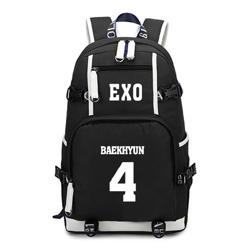 Kpop EXO модные классные школьные сумки студенческий рюкзак для ноутбука Детский Повседневный рюкзак для мальчиков и девочек рюкзак