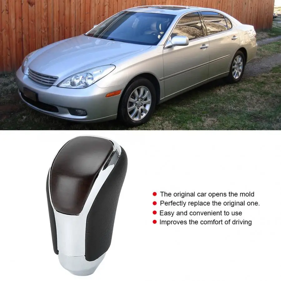Автомобильный Модифицированная ручка переключения скоростей переключения головных уборов черного цвета из натуральной кожи Подходит для Защитные чехлы для сидений, сшитые специально для Toyota Corolla 2005 2006 2007 2008 2009 2010 2011 Corolla