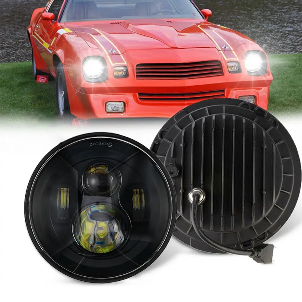 LED Headlight Low Power Consumption Plug Play Aluminium High Beam DRL Headlamp for Jeep Wrangler Hummers | Автомобили и мотоциклы
