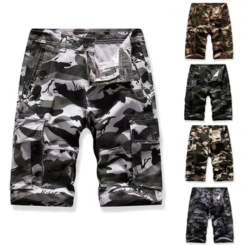 

Men's Overalls Fifth Pants Men's Camouflage Printed Overalls Men's Multi-Pocket Tooling Shorts Fifth Pants