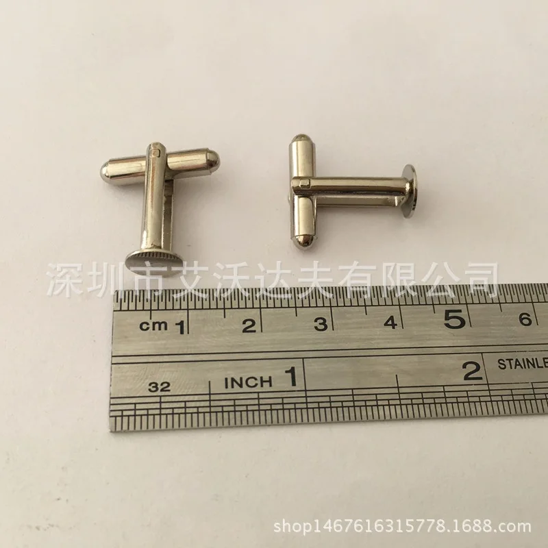 

Supply Copper Silver Cufflinks with Gasket Customizable Cufflinks DIY Cufflinks