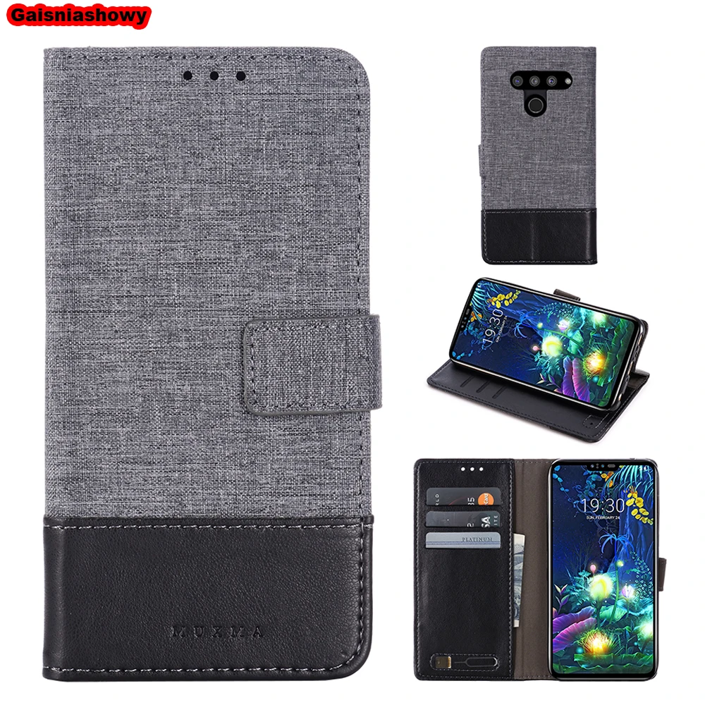 PU Leather Case for LG V50 V30 V40 V35 ThinQ Luxury Canvas Silicone Phone Cover K40 K12 Plus G5 G6 G8S X4 2019 Bag |