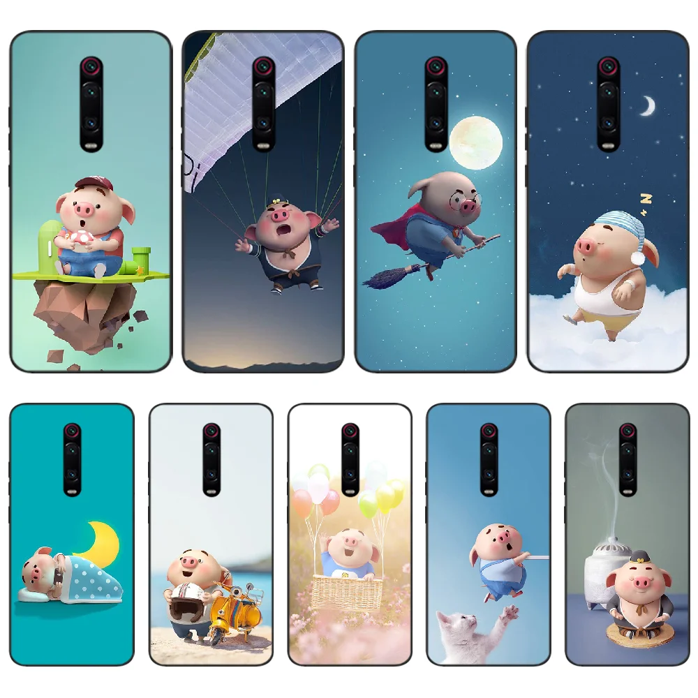 Роскошный чехол для телефона bylove Cute Pig восемь колец сделай сам Redmi K20 Note4 4X 5 5A 6 6PRO 7 8
