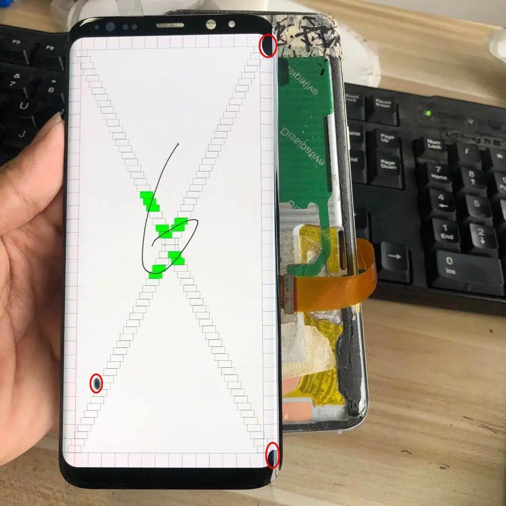 Original With Dead Pixels LCD For Samsung Galaxy