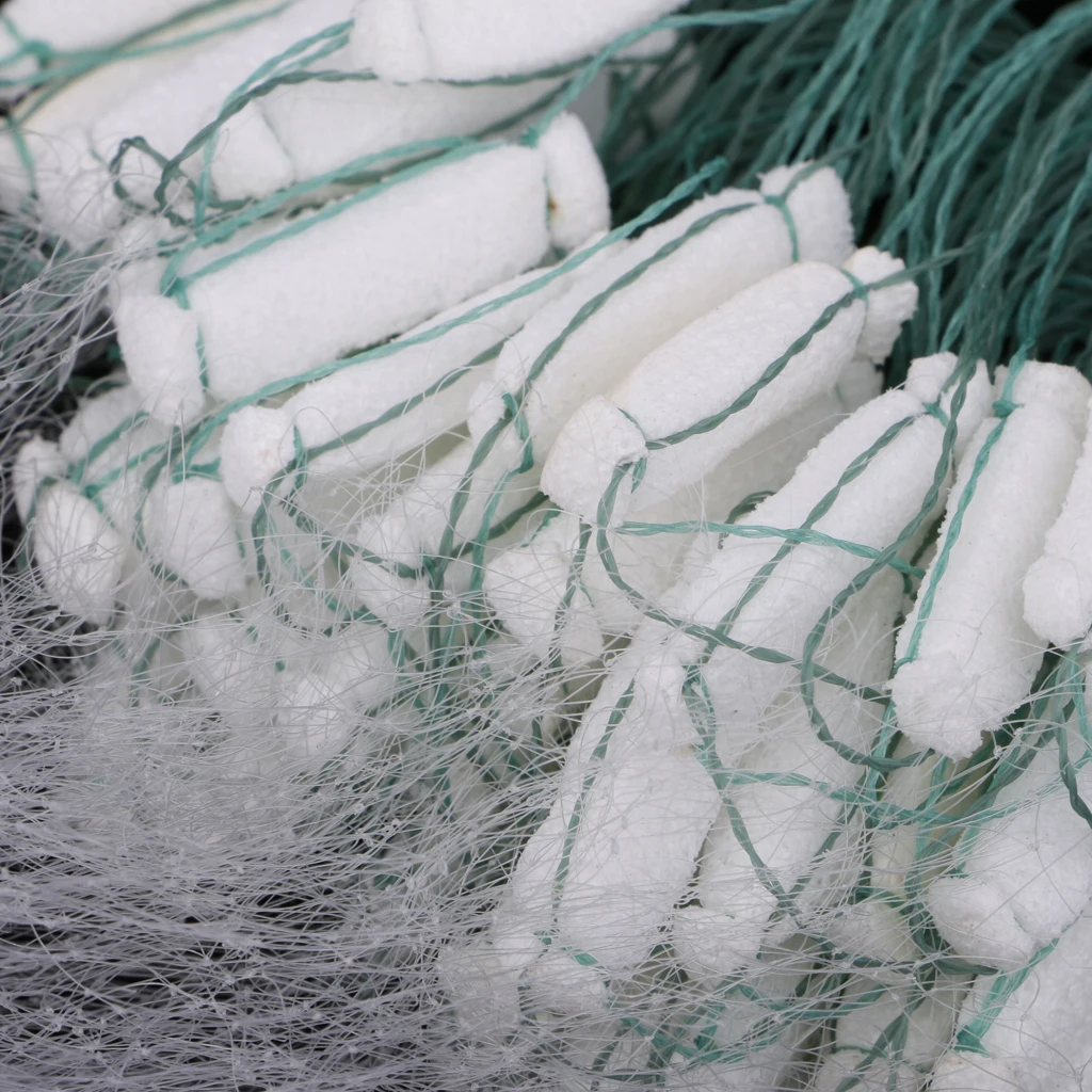 2pcs/lot Fishing Nets Mesh Nylon Monofilament Gill Accessory Float Fish Trap Saltwater Freshwater Net 15m 8m