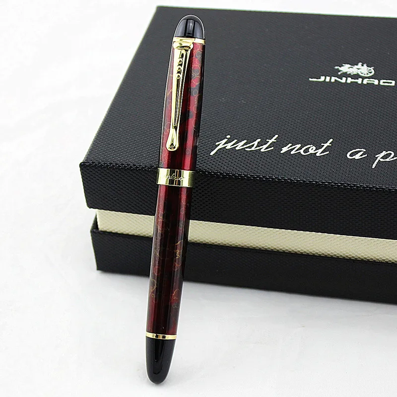Роскошная Авторучка Jinhao X450 Deep Blue Fine Twist Carven B Nib - Цвет: G