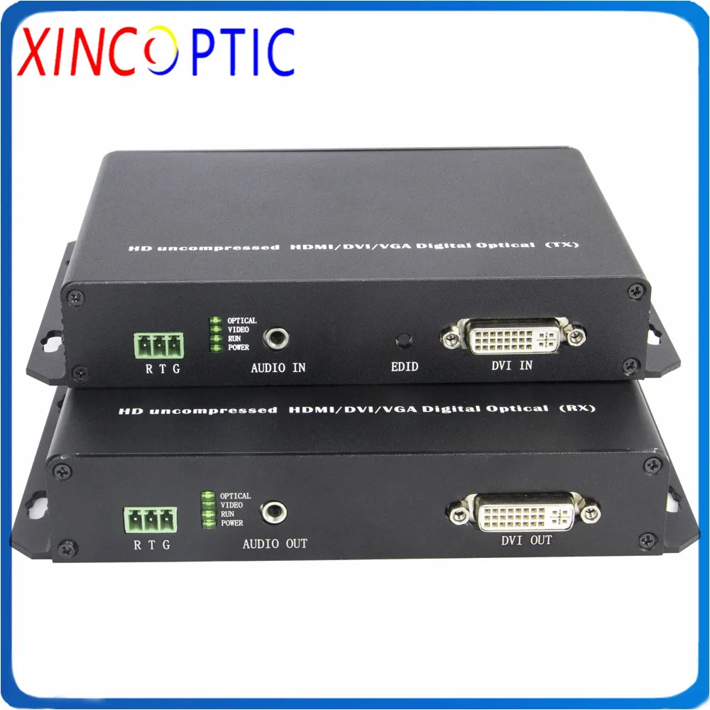 Волоконно-оптический преобразователь 1920x1200P DVI SM 20KM 3G LC SFP непрессованный