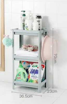 blue-3 tier Бытовой стеллаж для хранения, полка для дома, органайзер, комбинированный пластиковый пол, гостиная, кухня, ванная комната - Цвет: blue-3 tier