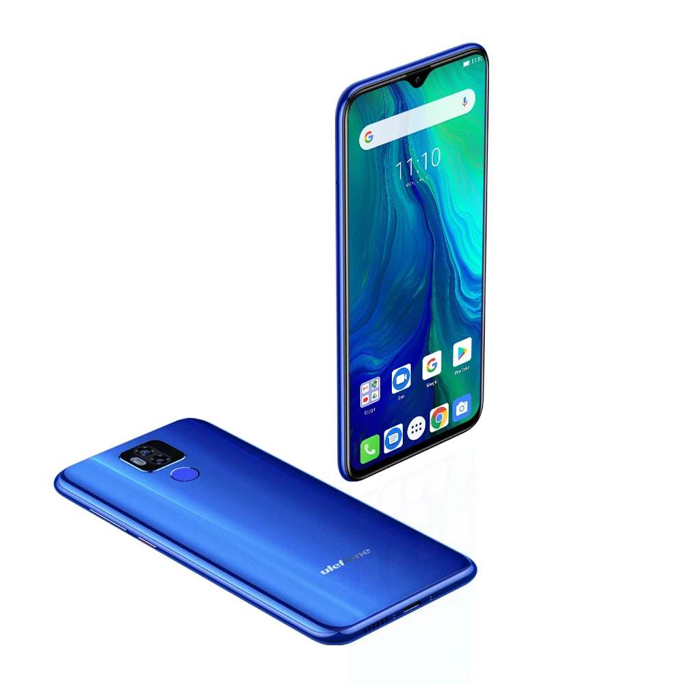 Ulefone power 6 Смартфон Android 9,0 Helio P35 Восьмиядерный 6350 мАч 6," 4 Гб 64 Гб 16 МП распознавание лица NFC 4G LTE Global Mobile P - Цвет: Blue