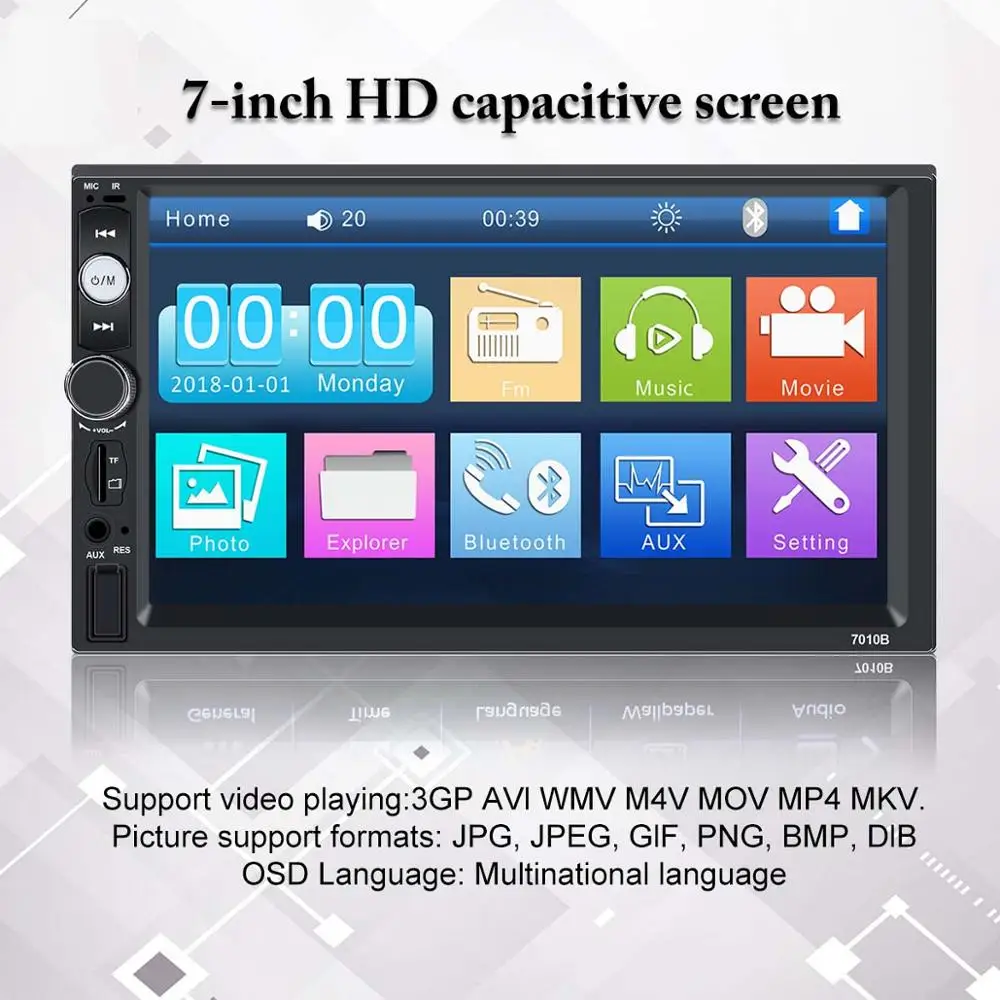 

Car Radio cassette player 2 din autoradio 2din central multimidia player with rear view camera for passat b6 for universal