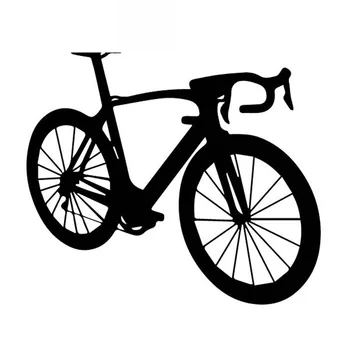 

Car Stickers Fun Sports Cycling Bicycle Exquisite Bicycle PVC Car Decoration Sticker Cover Scratch Black/white, 15cm*13cm