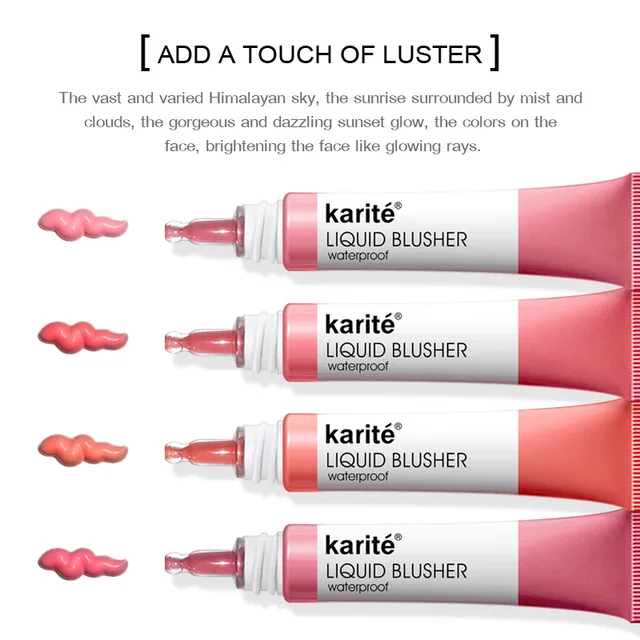Facial Blusher Liquid Blush Cosmetic Blusher 4colors Long Lasting Natural Blusher Face Contour Makeup Blush Brightens Skin TSLM1 4