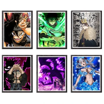 

Black Clover Noelle Devil Asta Dante Yuno Anime Fan Art Artwork Poster for Wall Decoration,8 x 10 Inches,No Frame,Set of 6