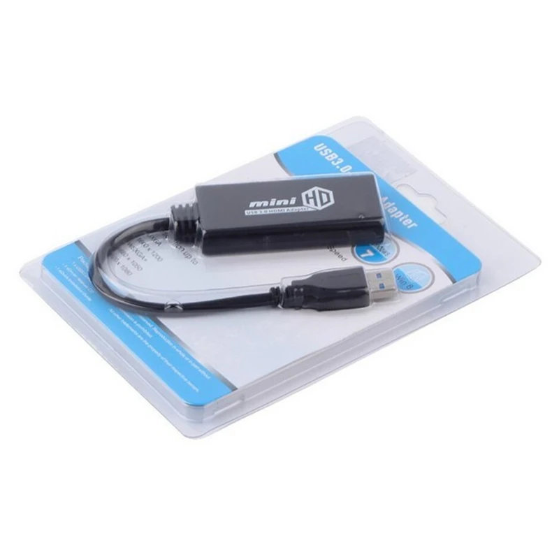 USB 3,0 HDMI MINI HD 1080 P видео кабель адаптер конвертер для ПК для ноутбука для Windows 7 и 8, С розничной посылка