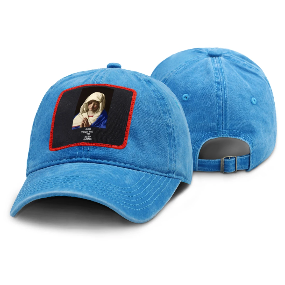 

Virgin Mary Print Adjustable Mens Baseball Cap Fashion Sunscreen Woman Snapback Outdoor Fashion Caps Summer Simple Brand Czapka