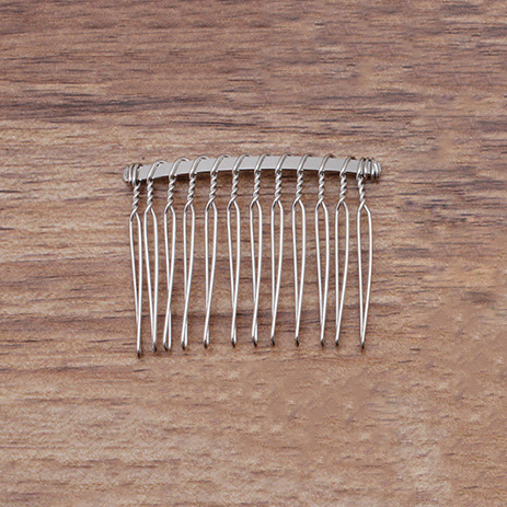12/15/20 Teeth Metal Twisted Wire Hair Comb Base for Diy Hair Comb Clip Handmade Bridal Hair Jewelry Accessories