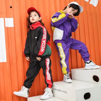 

Children Hip Hop Clothing Loose Jacket Pants Oversized Coat Tops for Girls Boys Dance Costume Dancing Clothes 8 10 12 14 16 Year