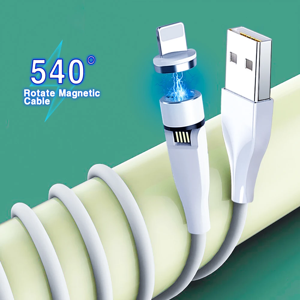 Кабель Micro USB 5 А для iPhone 11 12 Pro Max Xiaomi 10 Samsung вращающийся на 540 градусов | Мобильные